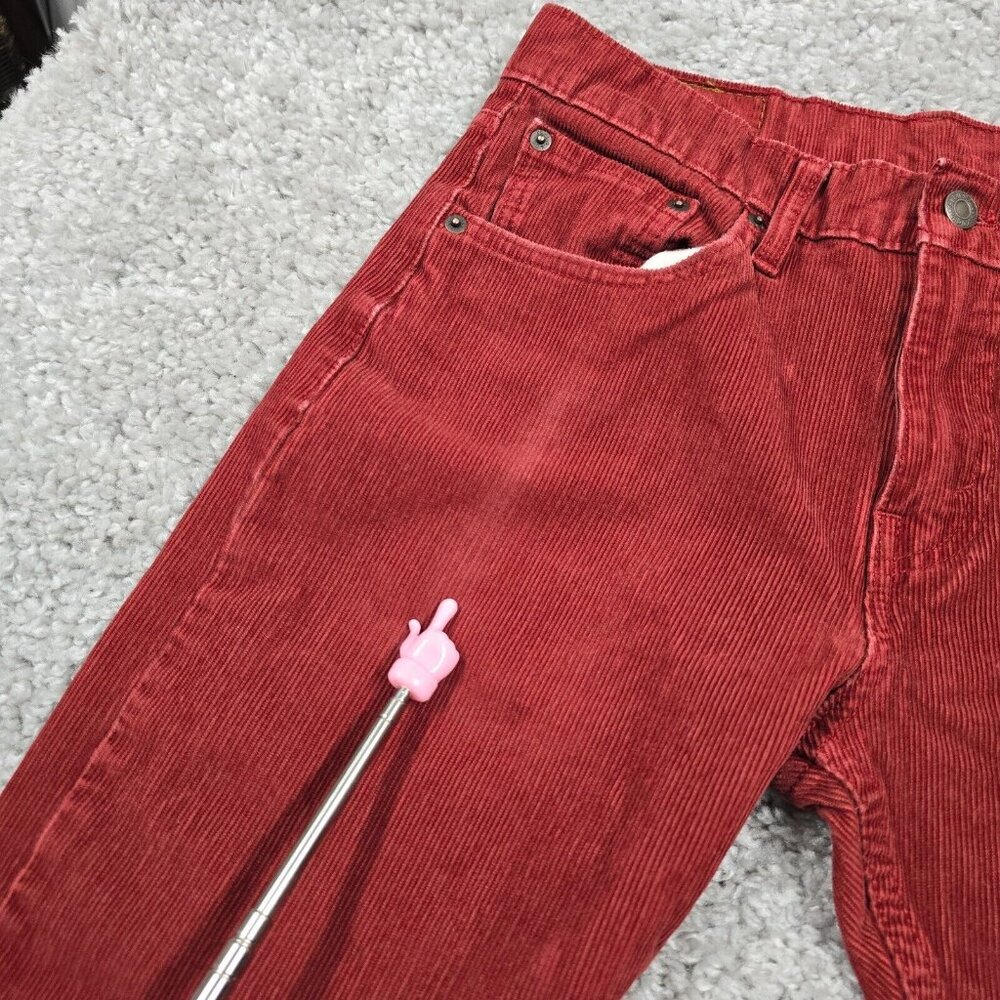 Levi's‎ 502 Mens Corduroy Straight Leg Pants Red Size 30 (fits 29x27) - Picture 11 of 16